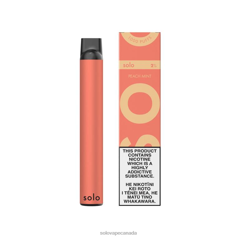 Solo Disposable Vape Peach Mint - Solo Vape Flavours R0HJ46