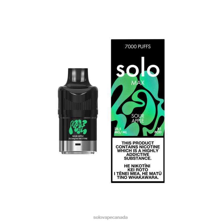 Solo MAX Pod Sour Apple - Solo Disposable Vape R0HJ480