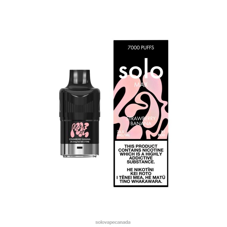 Solo MAX Pod Strawberry Banana - Solo Vape Near Me R0HJ477