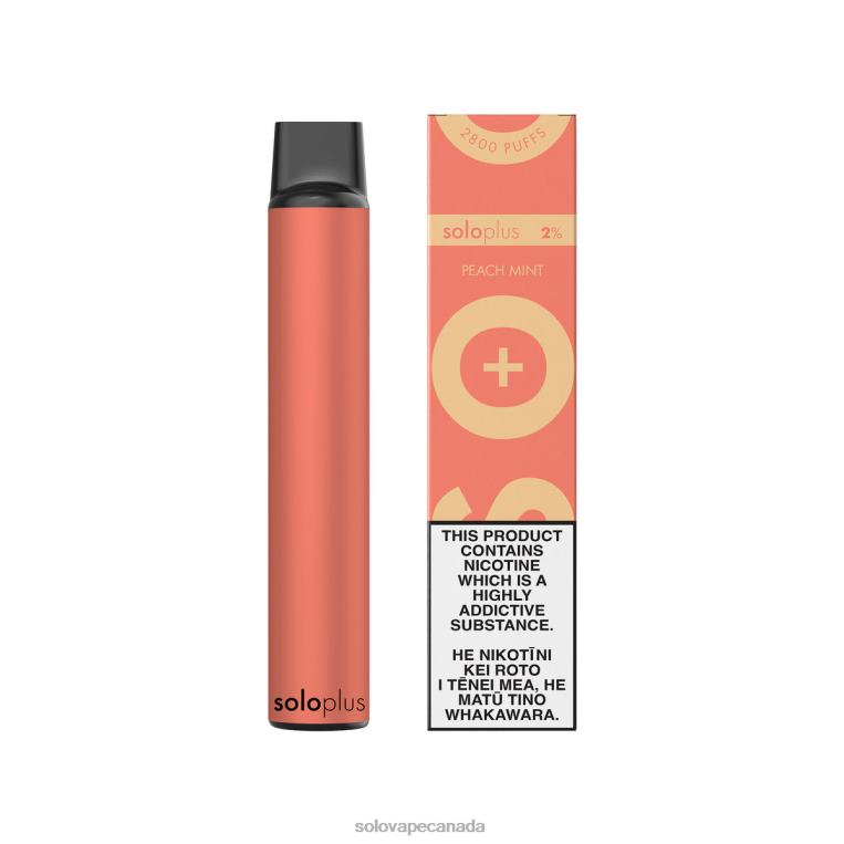 Solo Plus Disposable Vape Peach Mint - Solo Vape Near Me R0HJ423