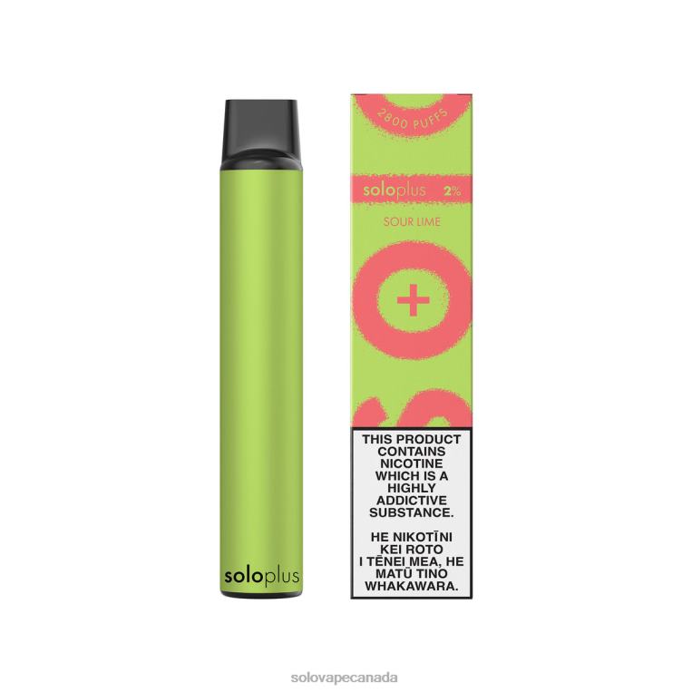 Solo Plus Disposable Vape Sour Lime - Best Solo Vape Flavours R0HJ434