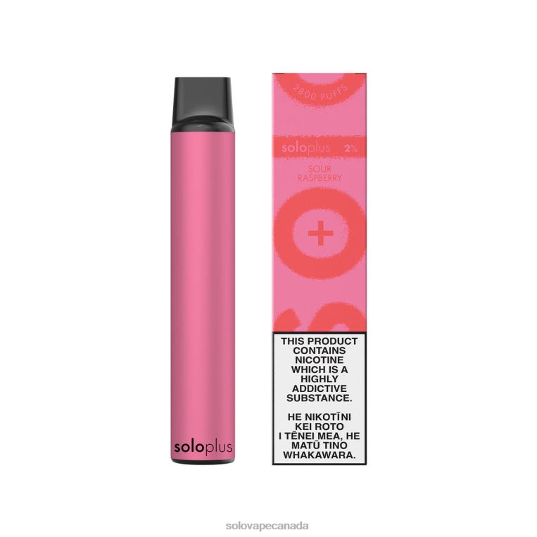 Solo Plus Disposable Vape Sour Raspberry - Solo Disposable Vape R0HJ435