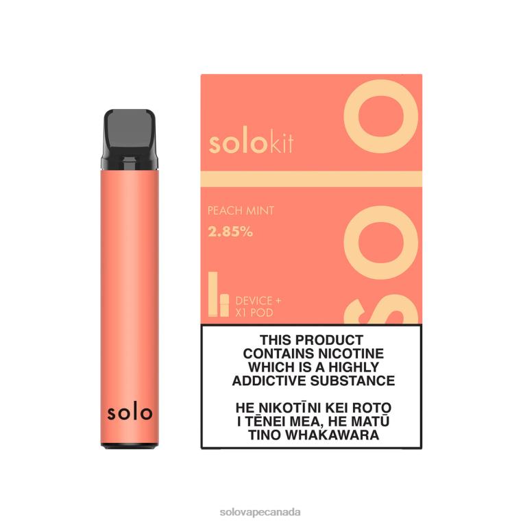 Solo Pod Kit Peach Mint - Solo Disposable Vape R0HJ444