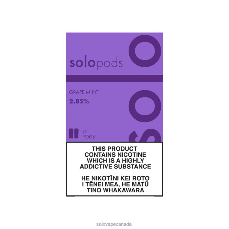 Solo Replacement Pod 2-Pack Grape Mint - Solo Vape Price R0HJ454