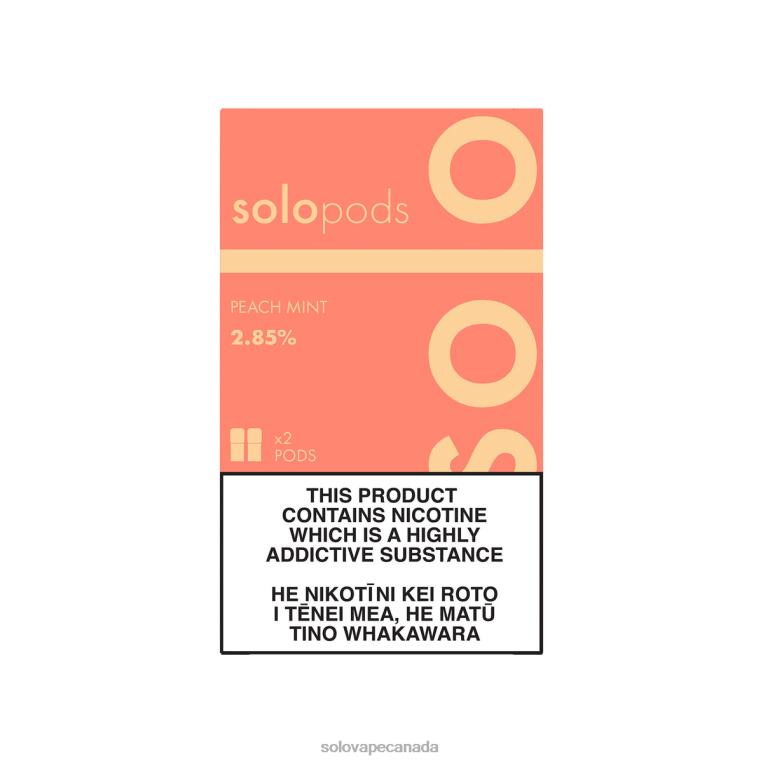Solo Replacement Pod 2-Pack Peach Mint - Solo Vape Toronto Reviews R0HJ457