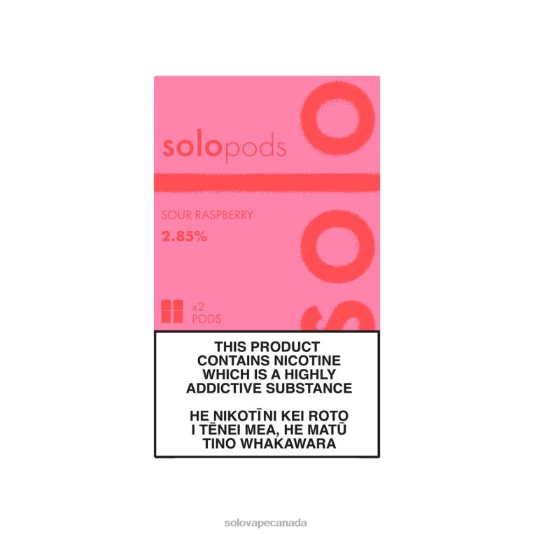 Solo Replacement Pod 2-Pack Sour Raspberry - Solo Vape Near Me R0HJ459