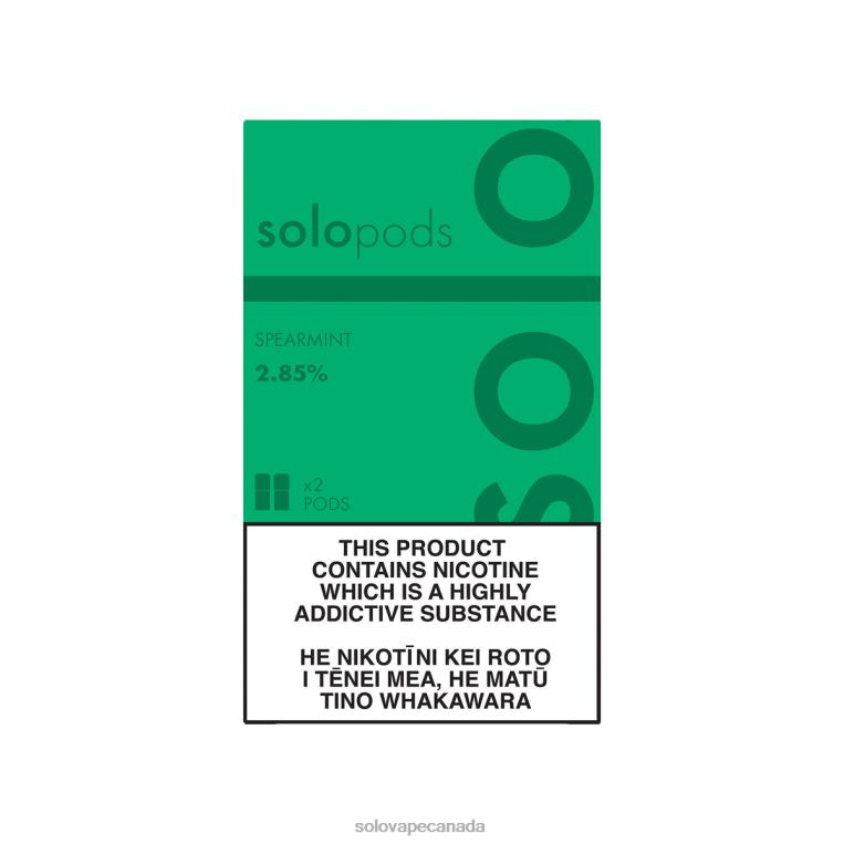 Solo Replacement Pod 2-Pack Spearmint - Solo Disposable Vape R0HJ462