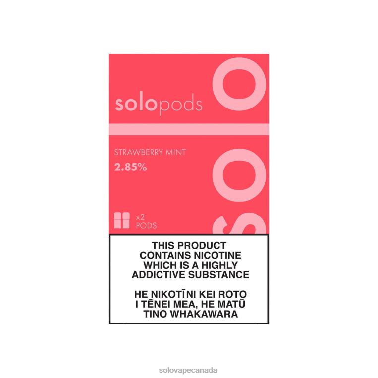 Solo Replacement Pod 2-Pack Strawberry Mint - Solo Vape Flavours R0HJ460