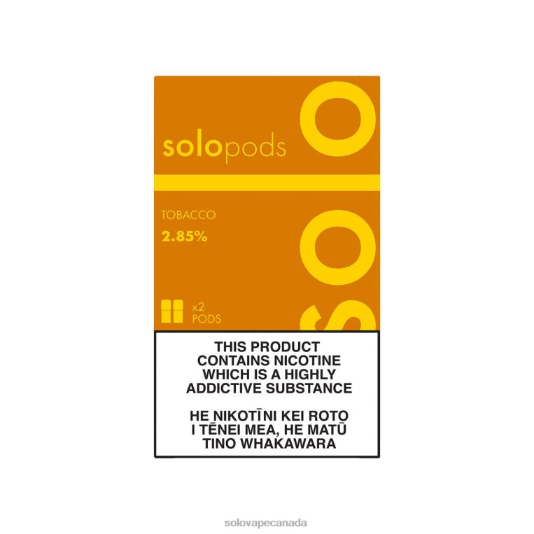 Solo Replacement Pod 2-Pack Tobacco - Solo Vape Near Me R0HJ450