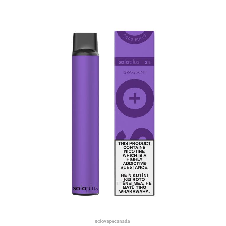 Solo Plus Disposable Vape Grape Mint - Solo Vape Price R0HJ427
