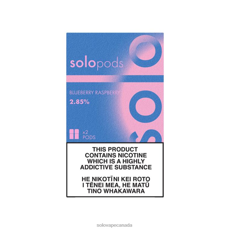 Solo Replacement Pod 2-Pack Blueberry Raspberry - Solo Disposable Vape R0HJ453
